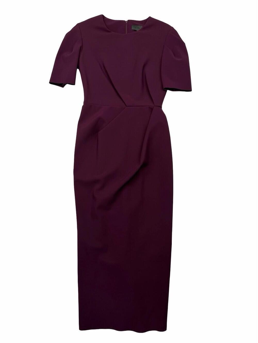 Greta Constantine Nakjos Sheath Short Sleeve Dress Purple Size S